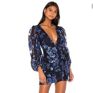 For love and lemons blue sequin dress